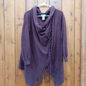 Eggplant wrap sweater